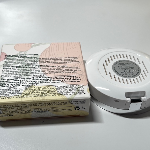 BNIB RARE Clinique Beyond Perfecting Powder Foundation+Concealer 15 Beige 14.5g - Picture 5 of 5